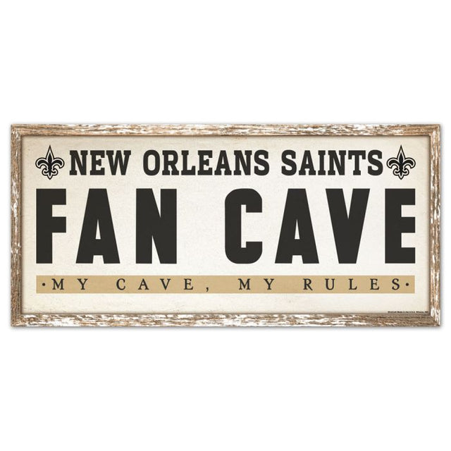 Letrero de madera de los New Orleans Saints de 20 x 43 cm