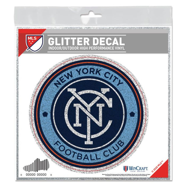 New York City FC Decal Glitter 6" x 6"