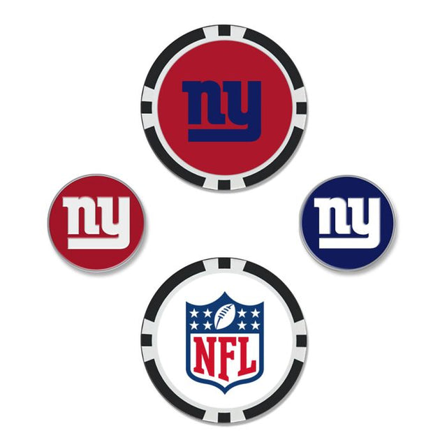 Juego de cuatro marcadores de pelota de los New York Giants