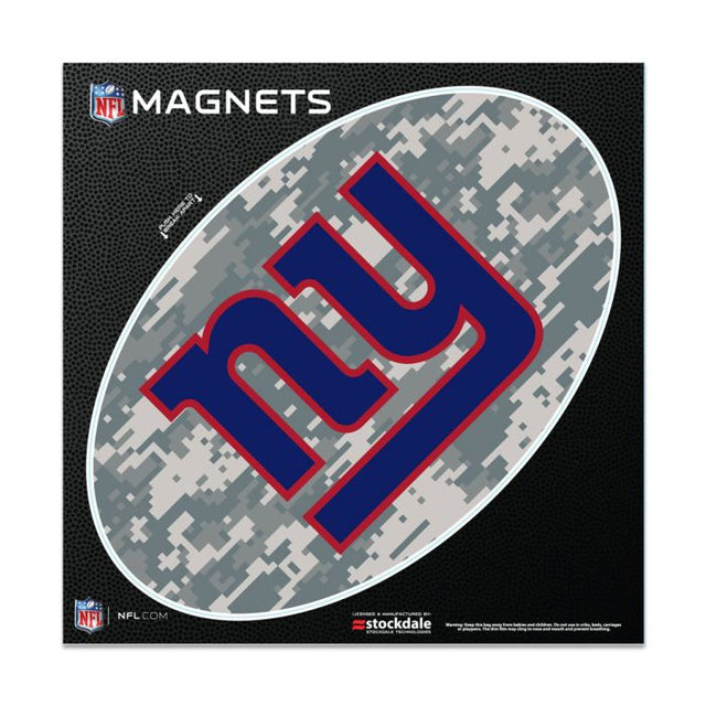New York Giants CAMO Outdoor Magnets 6" x 6"