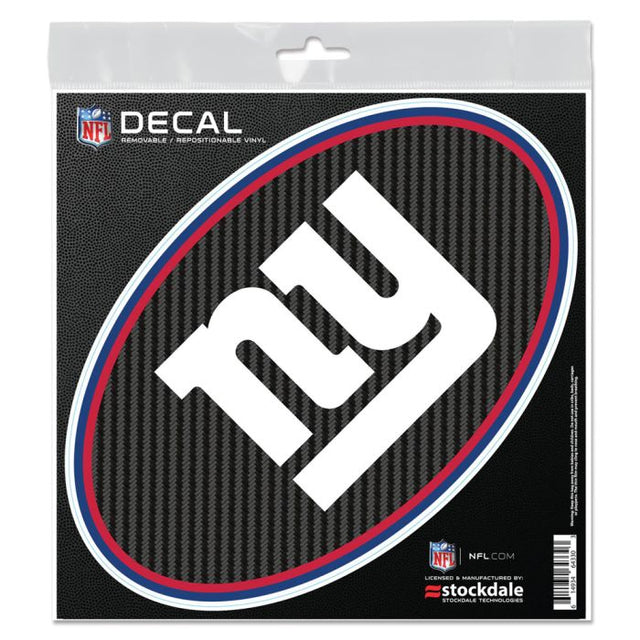 Calcomanía para todas las superficies de carbono de los New York Giants, 6" x 6"