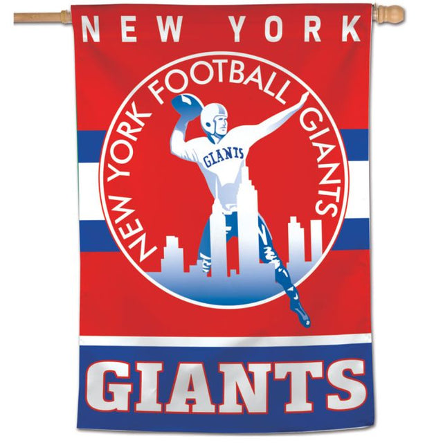 Bandera vertical retro con logotipo clásico de los New York Giants, 28" x 40"