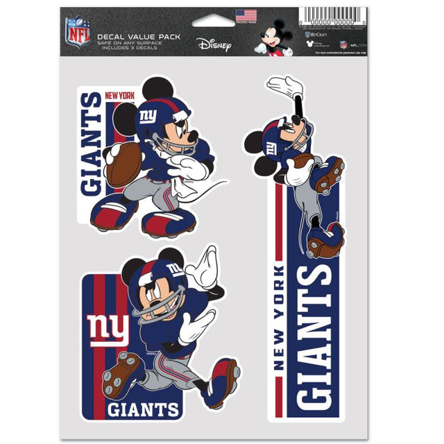 Paquete de 3 ventiladores multiusos de los New York Giants y Disney Mickey Mouse