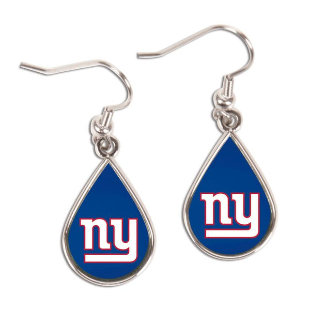 New York Giants Earrings Jewelry Carded Tear Drop