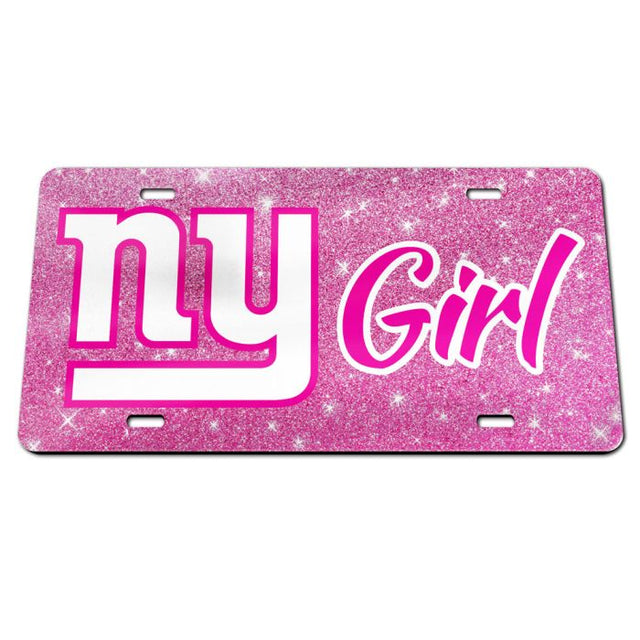 New York Giants GLITTER BACKGROUND Acrylic Classic License Plates
