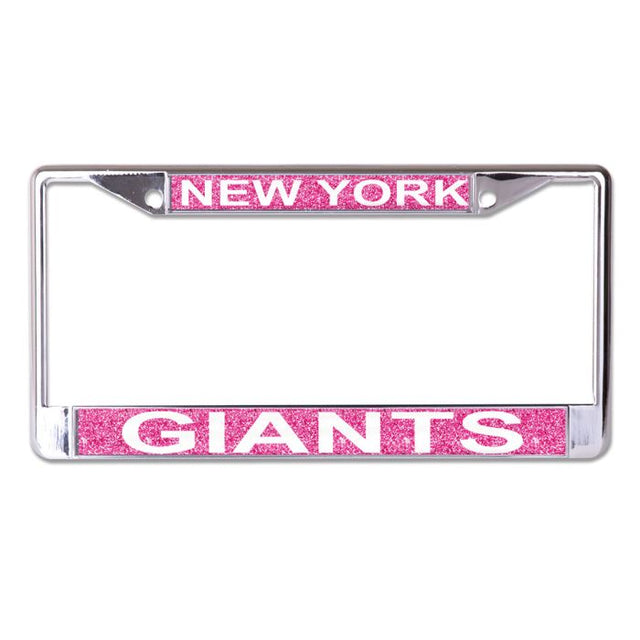 New York Giants GLITTER BACKGROUND Lic Plt Frame S/L Printed