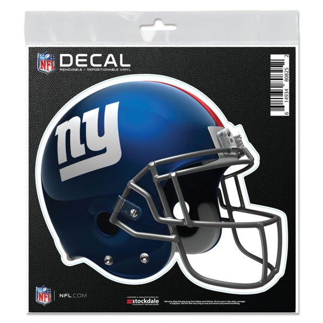 Calcomanía para todo tipo de superficies de los New York Giants HELMET de 6" x 6"