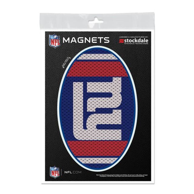Imanes para exteriores con la camiseta de los New York Giants de 5" x 7"