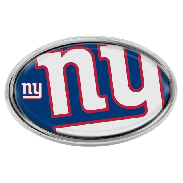 Emblema abovedado de metal cromado MEGA de los New York Giants
