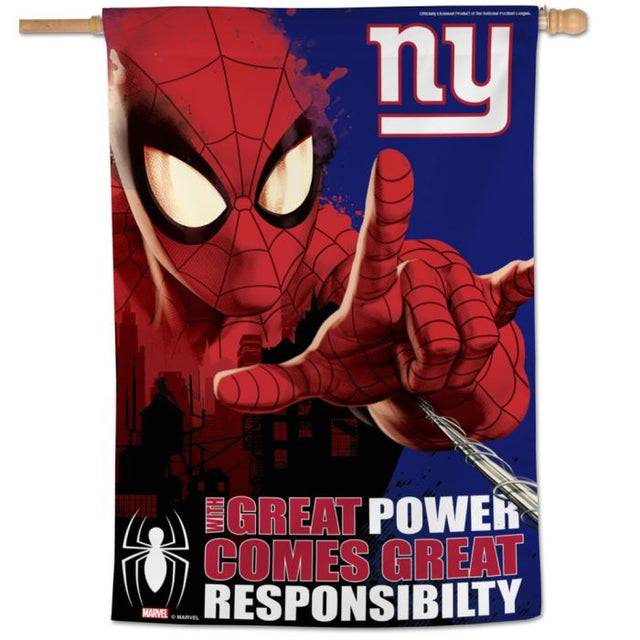 Bandera vertical de Marvel de los New York Giants/Marvel (C) 2022 de 71 x 101 cm