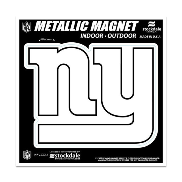 Imanes metálicos de los New York Giants de 6" x 6"
