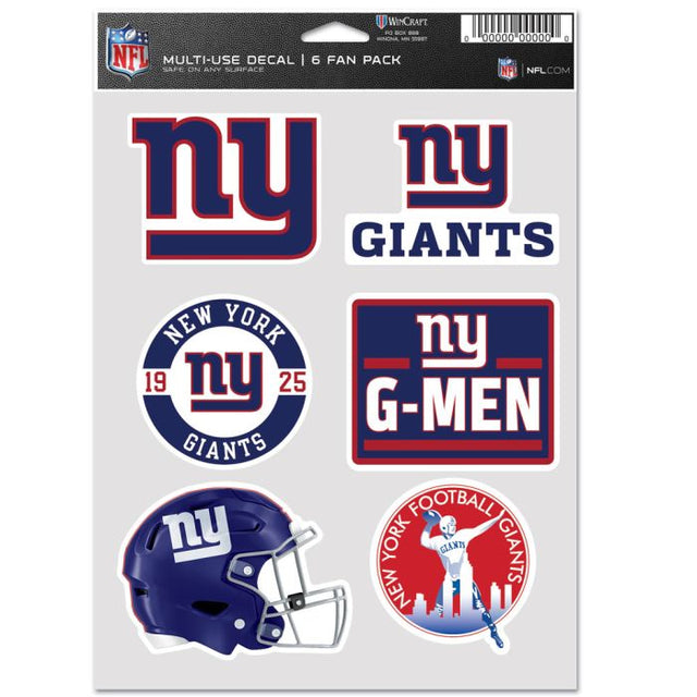New York Giants Multi Use 6 Fan Pack