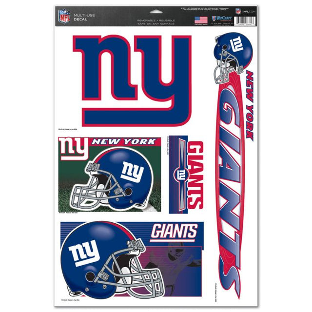 New York Giants Multi Use Decal 11" x 17"