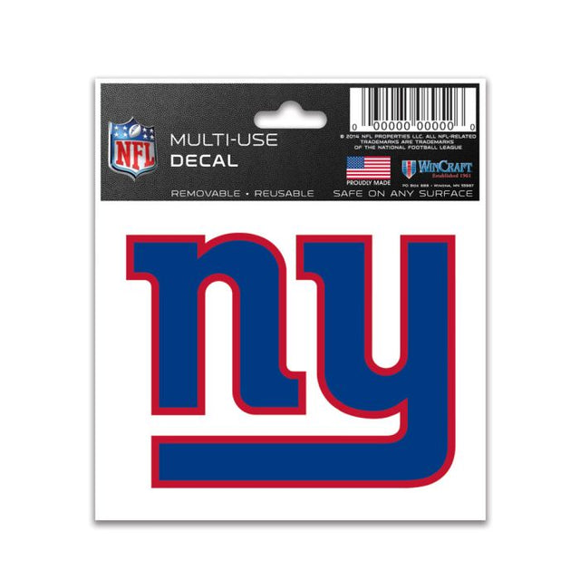 New York Giants Multi-Use Decal 3" x 4"