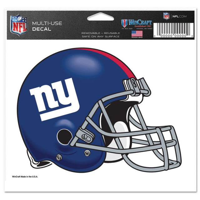 New York Giants Multi-Use Decal -Clear Bckrgd 5" x 6"