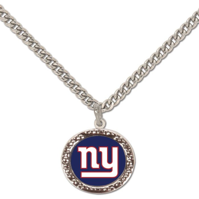 New York Giants Necklace w/Charm Jewelry Card