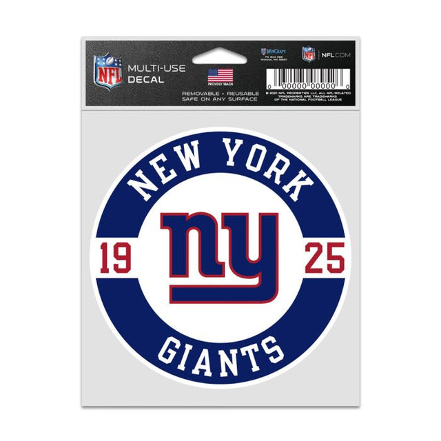 New York Giants Patch Fan Decals 3.75" x 5"