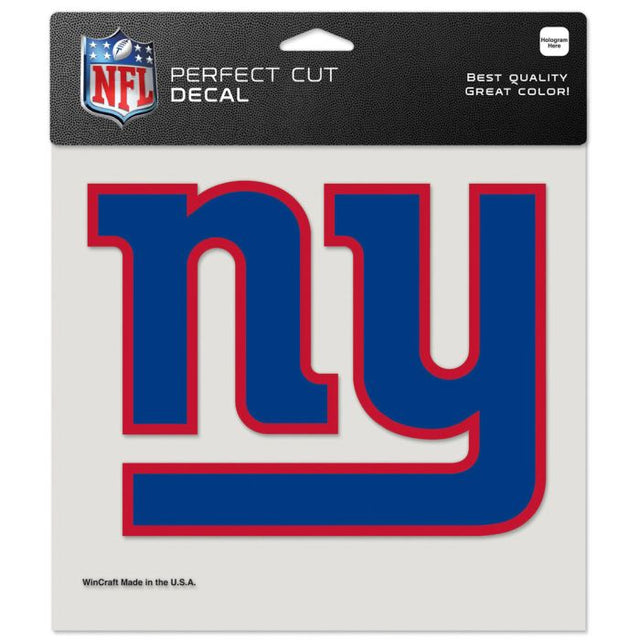 New York Giants Perfect Cut Color Decal 8" x 8"