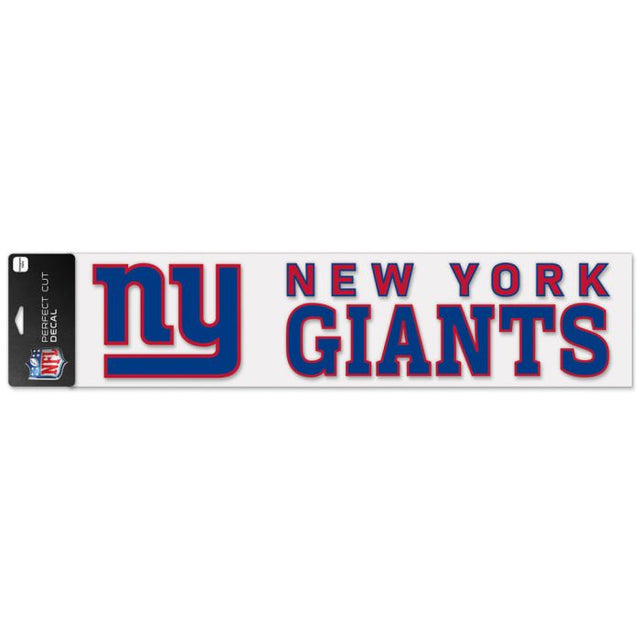 New York Giants Perfect Cut Decals 4" x 17"