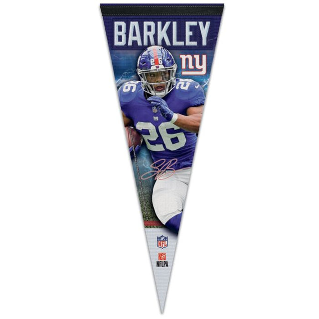 New York Giants Photo Premium Pennant 12" x 30" Saquon Barkley