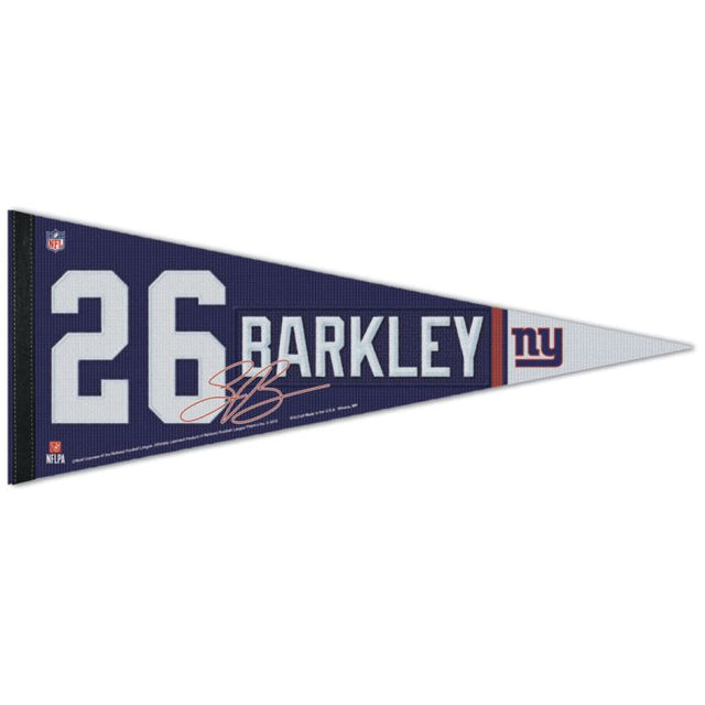 New York Giants Premium Pennant 12" x 30" Saquon Barkley