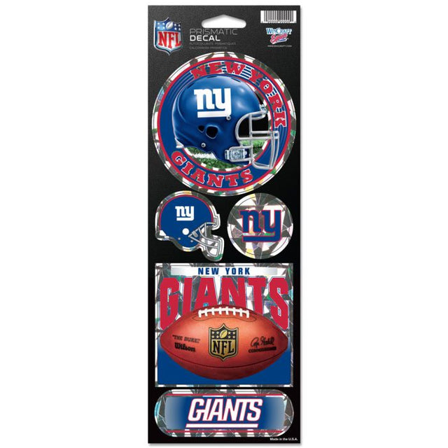 New York Giants Prismatic Decal 4" x 11"