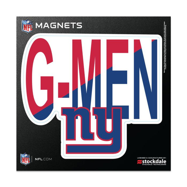 Imanes para exteriores con el lema de los New York Giants, 6" x 6"