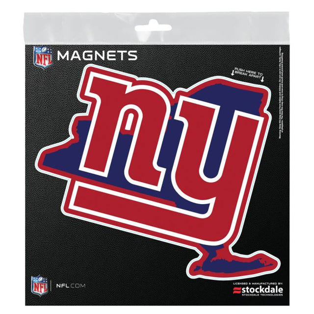 Imanes para exteriores de los New York Giants STATE de 6" x 6"