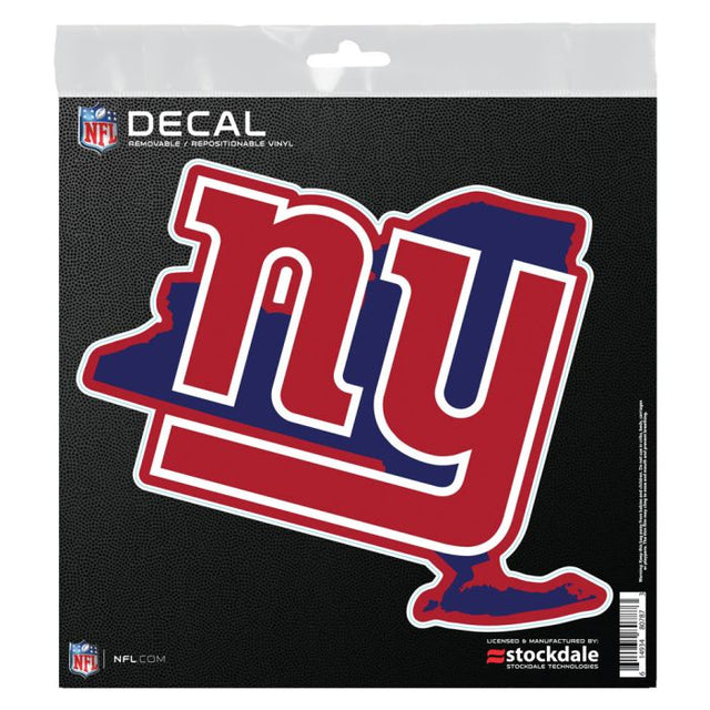 Calcomanía STATE SHAPE para todas las superficies de los New York Giants, 6" x 6"