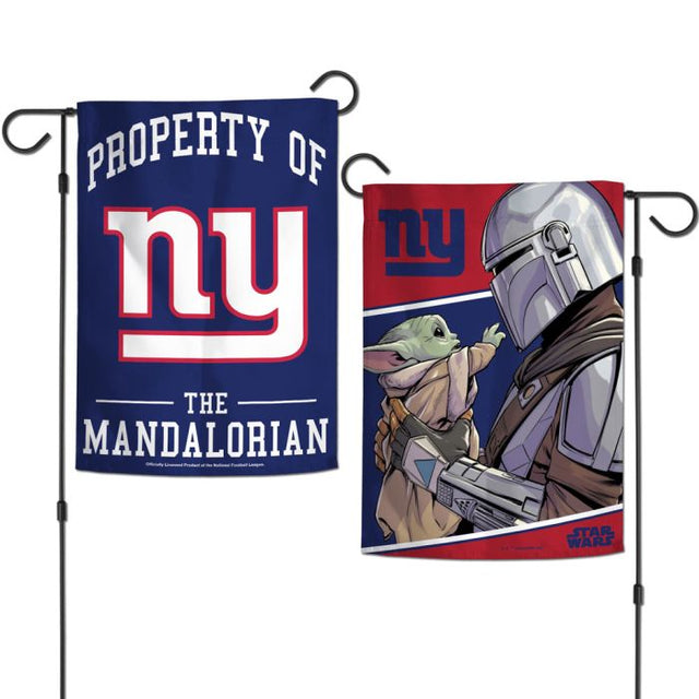 Banderas de jardín de los New York Giants/Star Wars Mandalorian de 2 lados, 12,5" x 18"