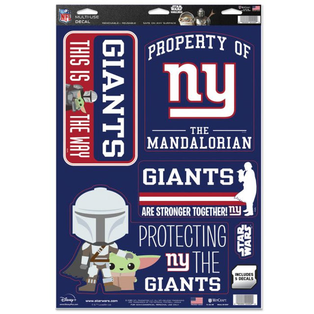 New York Giants / Star Wars Mandalorian Multi-Use Decal 11" x 17"