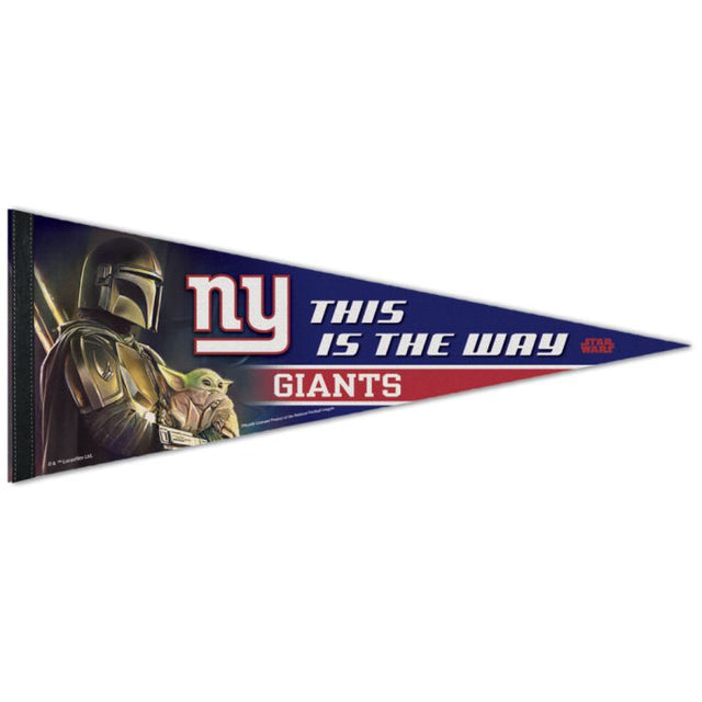 Banderín premium de New York Giants / Star Wars Mandalorian de 12" x 30"