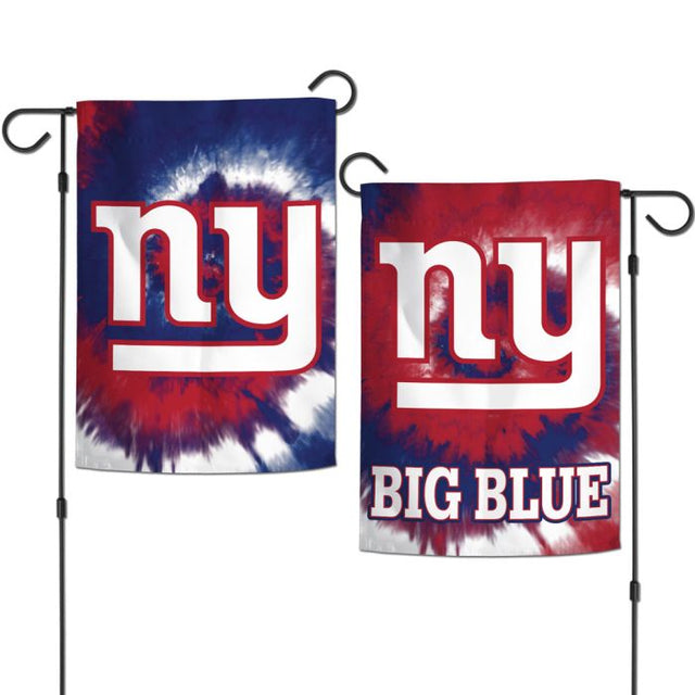 New York Giants Tie Dye Garden Flags 2 sided 12.5" x 18"