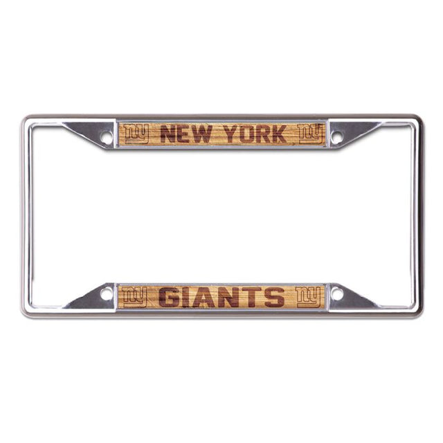 New York Giants WOOD Lic Plt Frame S/S Printed
