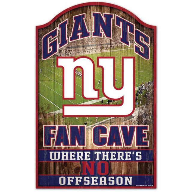 New York Giants Wood Sign 11" x 17" 1/4" thick