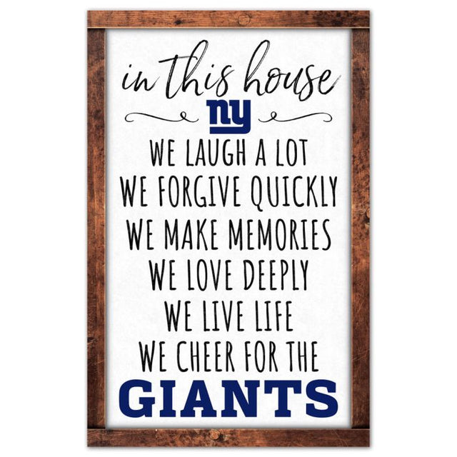 New York Giants Wood Sign 11" x 17" 1/4" thick