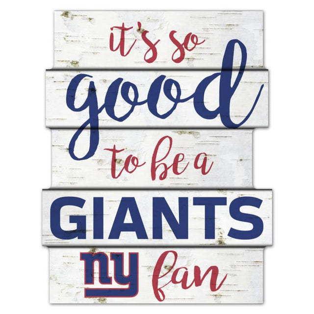 New York Giants Wood Sign 11"X14"