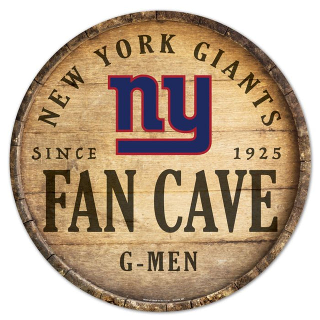 New York Giants Wood Sign 14" Rnd