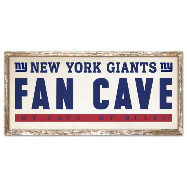 New York Giants Wood Sign 8" x 17"