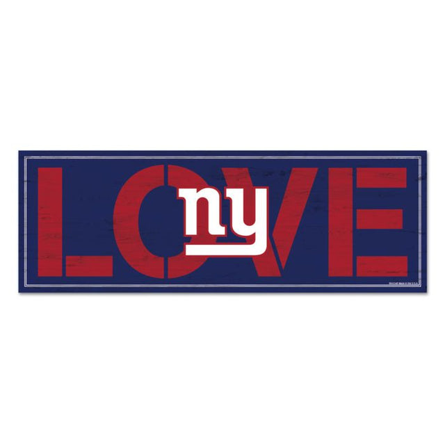 New York Giants Wood Sign 8"x23" 1/4" thick
