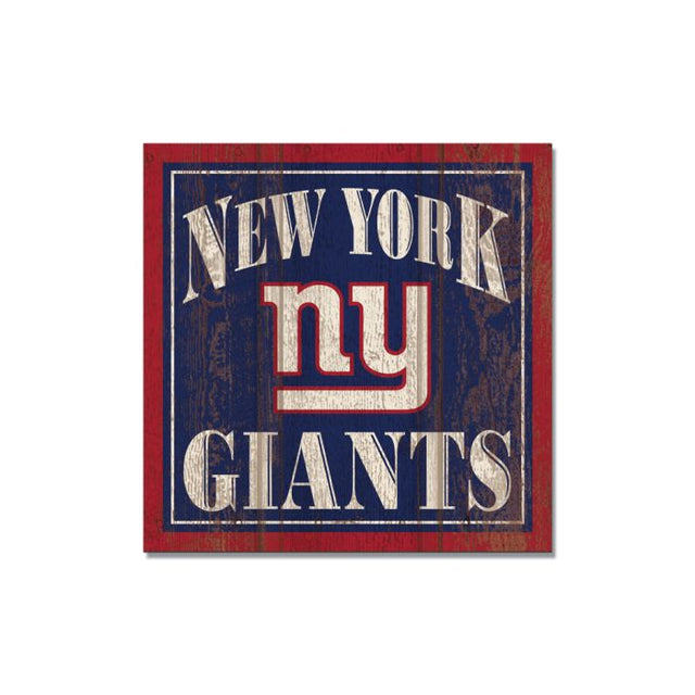 Imán de madera de los New York Giants de 3" x 3"