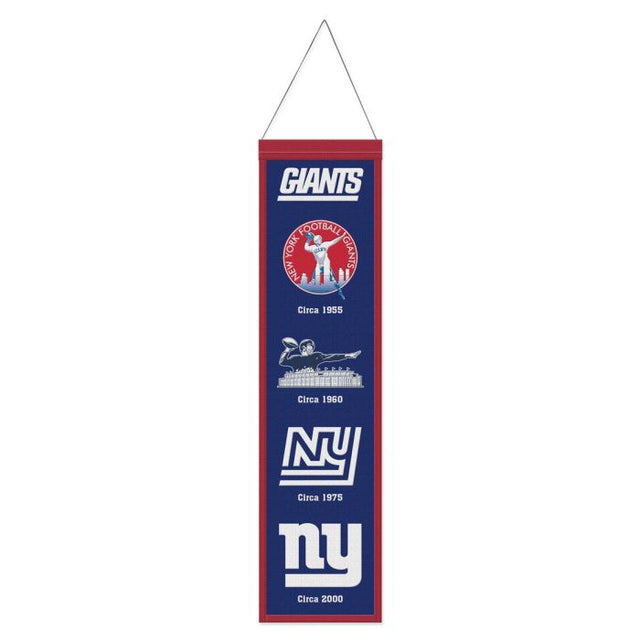 New York Giants Wool Banner 8" x 32"