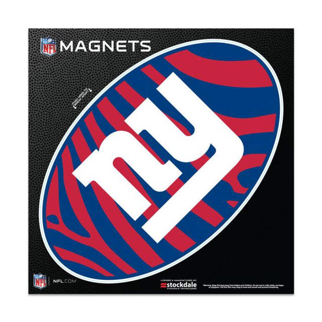 Imanes para exteriores ZEBRA de los New York Giants de 6" x 6"