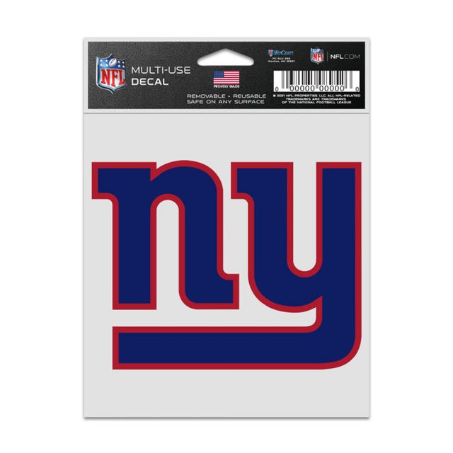 New York Giants logo Fan Decals 3.75" x 5"