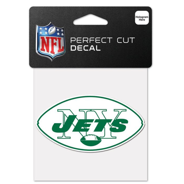 New York Jets / Classic Logo RETRO Perfect Cut Color Decal 4" x 4"