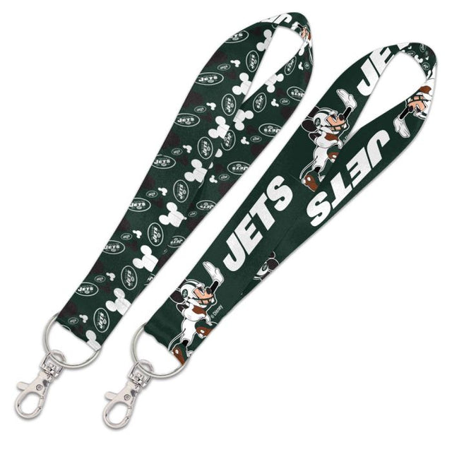 New York Jets Mickey Mouse Lanyard Key Strap 1"