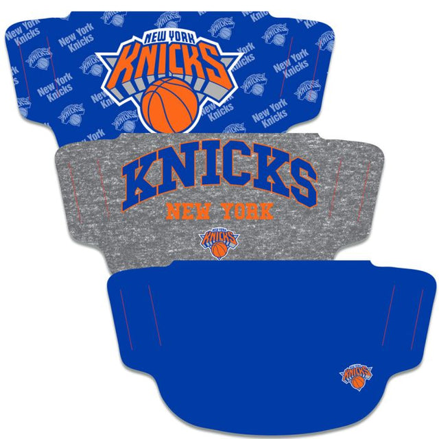 Paquete de 3 mascarillas faciales para fanáticos de los New York Knicks