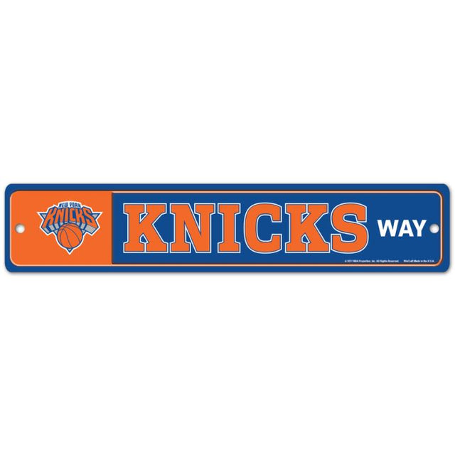 New York Knicks Street / Zone Sign 3.75" X 19"