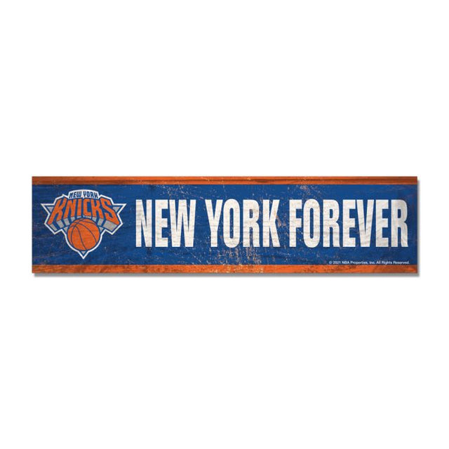 Imán de madera de los New York Knicks de 1,5" x 6"
