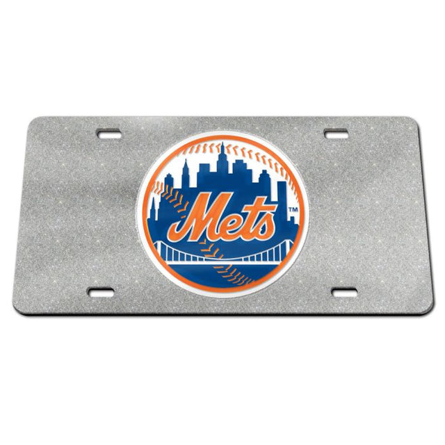 New York Mets GLITTER Specialty Acrylic License Plate